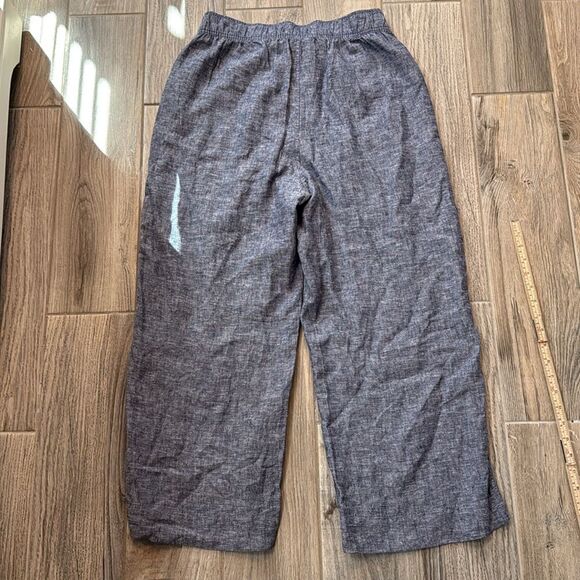 Jones New York Linen Blend‎ crop Pants with pockets size medium Blue - Picture 9 of 10